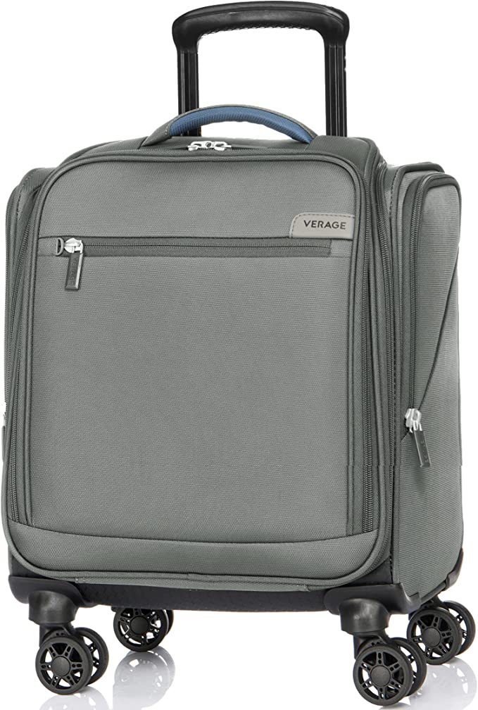 Wheeled carry on that fits underneath seat in front.