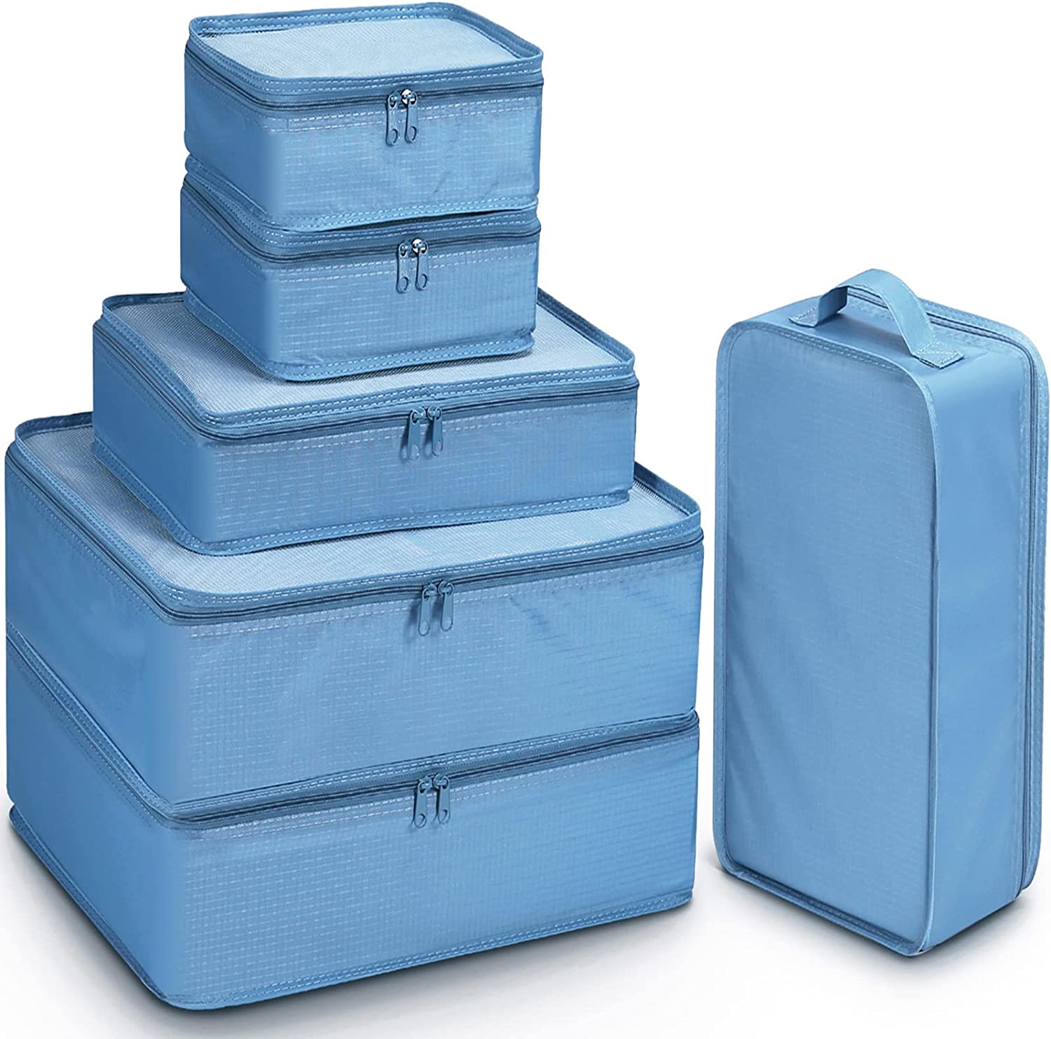 Lightweight, compressible packing cubes.