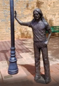 Glenn Frey, a founding member and lead vocalist of the Eagles now has a lifesized statue in Winslow's Standin' on the Corner park. Photo: Creative Commons