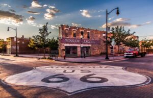 Route 66 Standing on the Corner in Winslow Arizona.