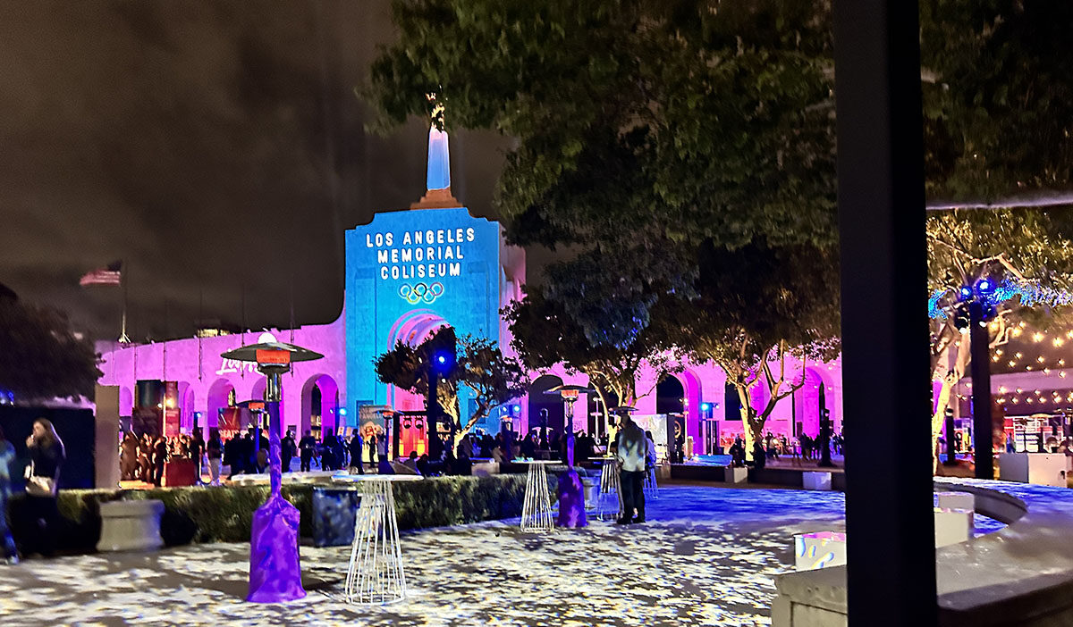 Los Angeles Coliseum glows for IPW opening night event featuring Diana Ross.