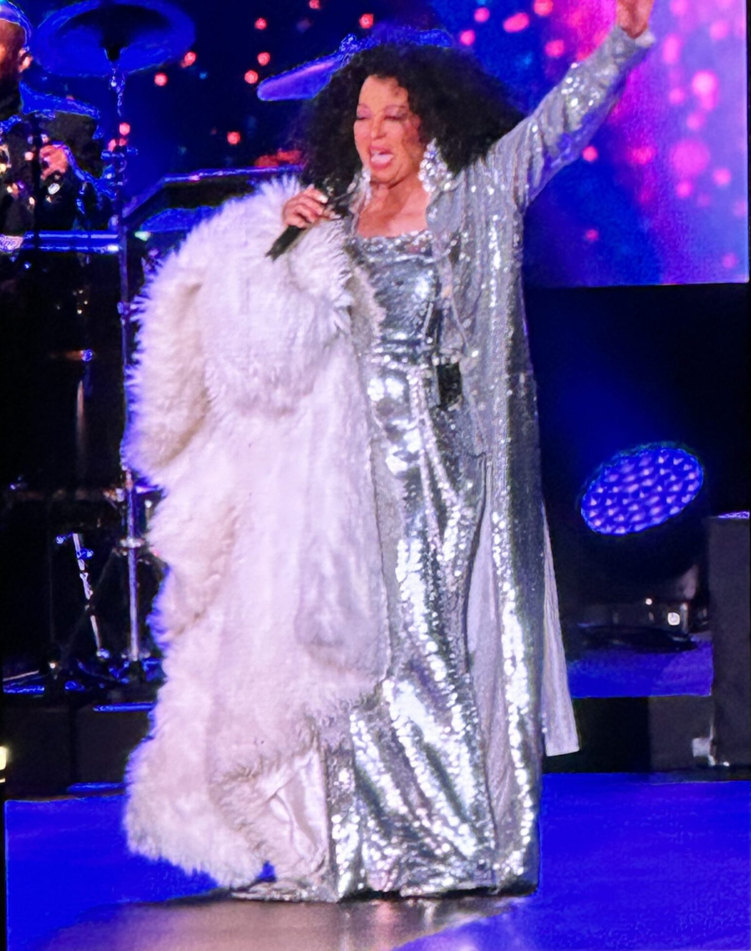 Diana Ross sings at LA Coliseum during IPW LA 2024.