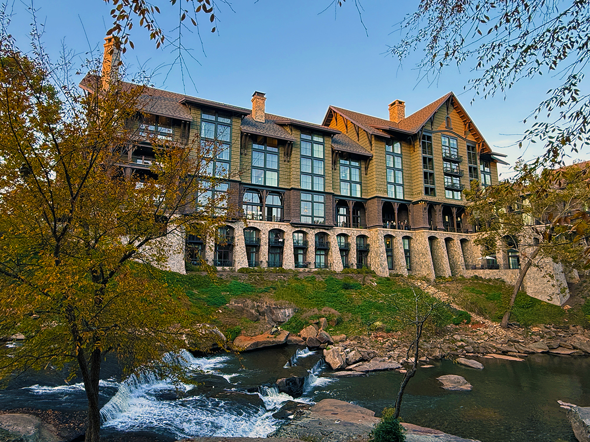 Greenville's Grand Bohemian Hotel offers luxury with breathtaking views of the Falls Park.